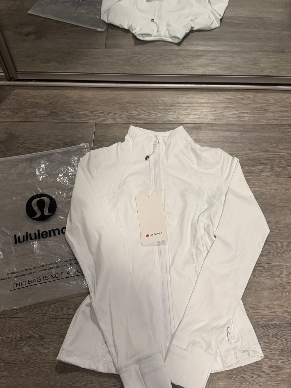 lululemon athletica White Lightweight Full-Zip Jacket